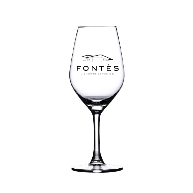 6 LOGO FONTES wine glasses - Fontès cooperative cellar