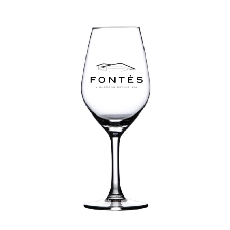 6 LOGO FONTES wine glasses - Fontès cooperative cellar