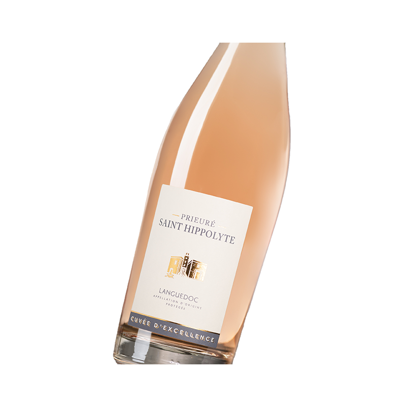 Prieuré Saint-Hippolyte Cuvée Excellence, vin AOP rosé du Languedoc, Cave Coopérative de Fontès des Vignerons de Fontès