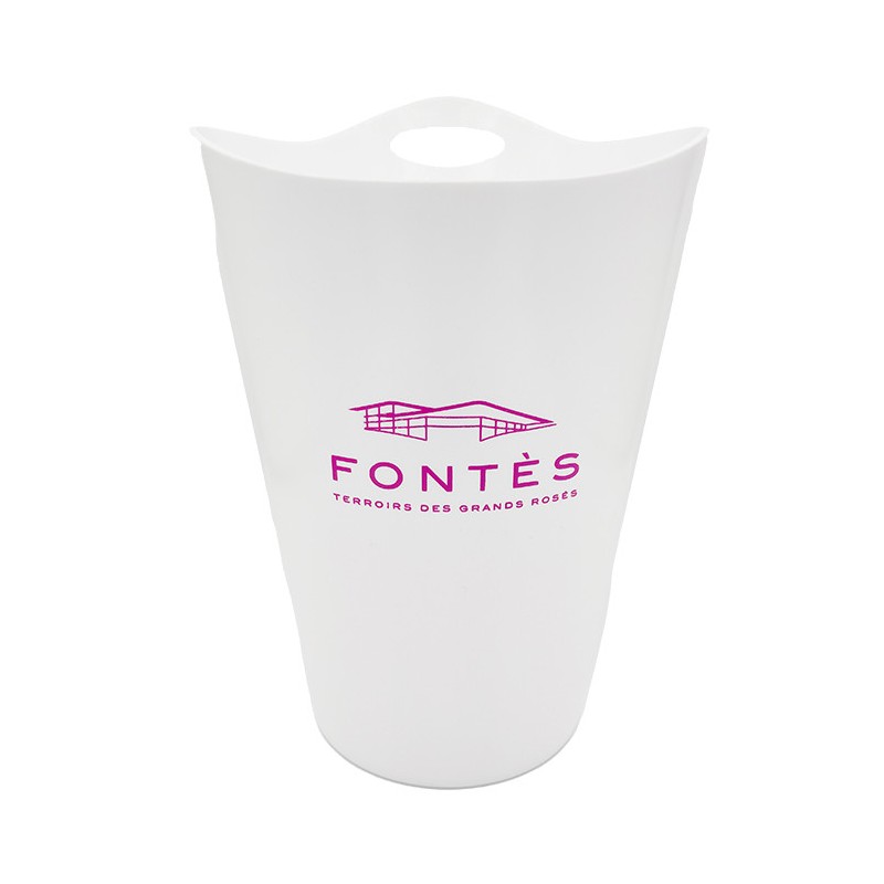 White ice bucket LOGO FONTES - Fontès cooperative cellar