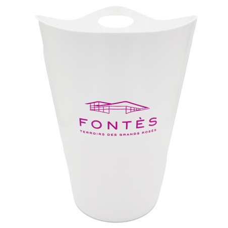 White ice bucket LOGO FONTES - Fontès cooperative cellar