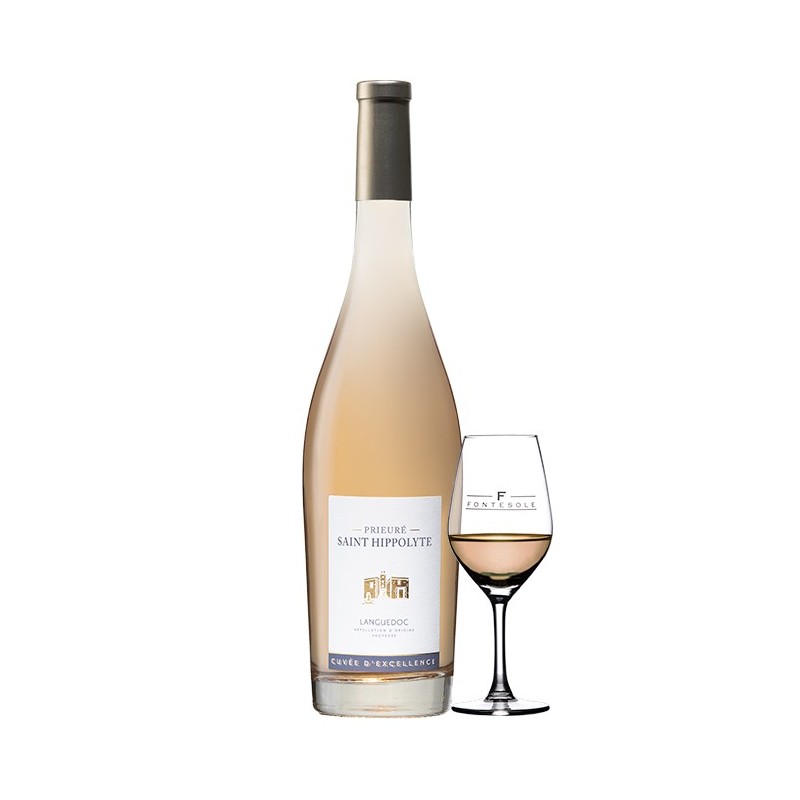 Prieuré Saint-Hippolyte Cuvée Excellence, vin AOP rosé du Languedoc, Cave Coopérative de Fontès des Vignerons de Fontès