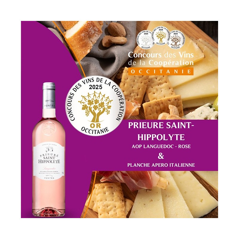 Prieuré Saint-Hippolyte rosé AOP Lg - Fontès cooperative cellar