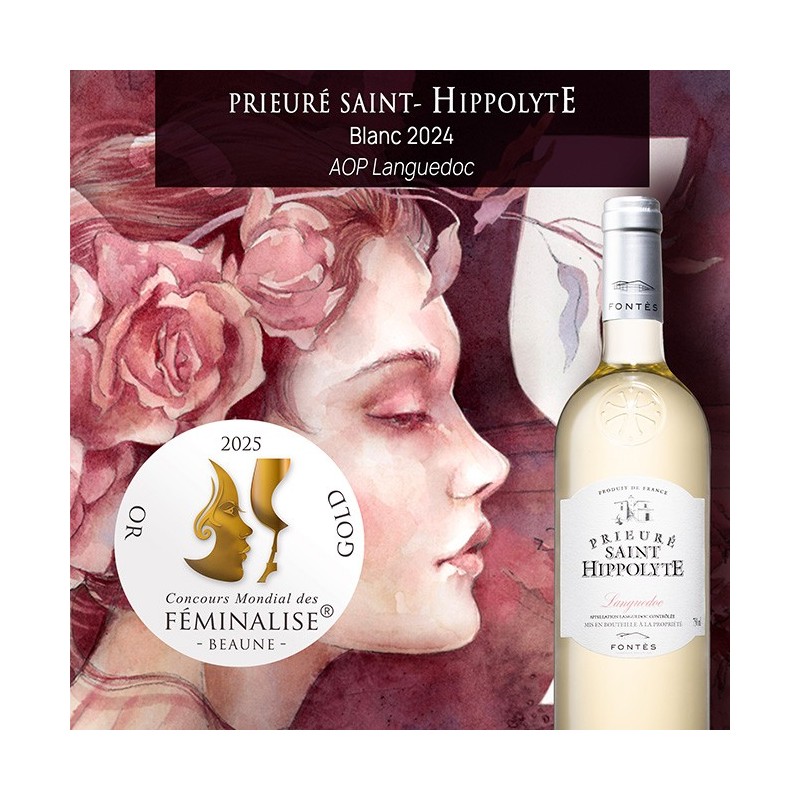 Prieuré Saint-Hippolyte blanc AOP Lg - Cave coopérative de Fontès