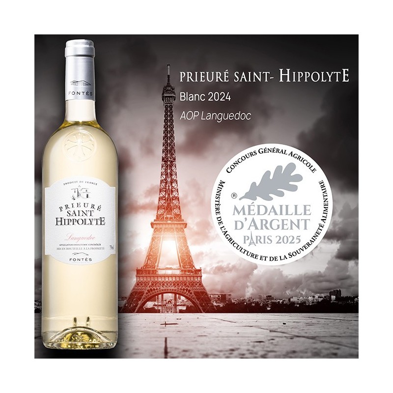 Prieuré Saint-Hippolyte white AOP Lg - Fontès cooperative cellar