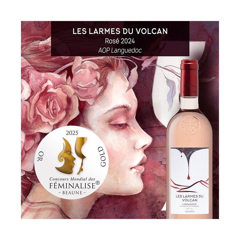 Les Larmes du Volcan rosé AOP Languedoc - Cave coopérative de Fontès