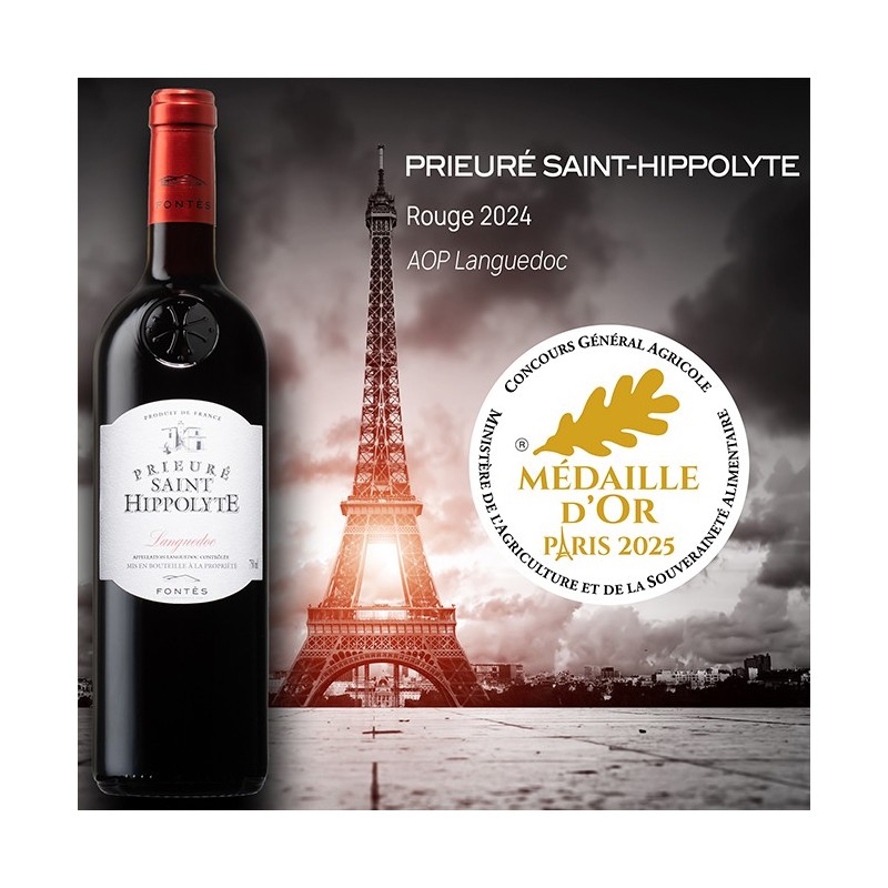Prieuré Saint-Hippolyte red AOP Lg - Fontès cooperative cellar