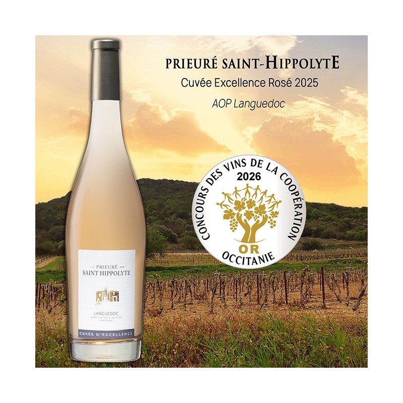 Cuvée Excellence St-Hippolyte rosé AOP Lg -Cave coopérative de Fontès
